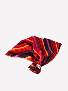 NWT SILKLETTE Sound Waves 100% Fine Silk Kerchief Scarf MULTICOLOR